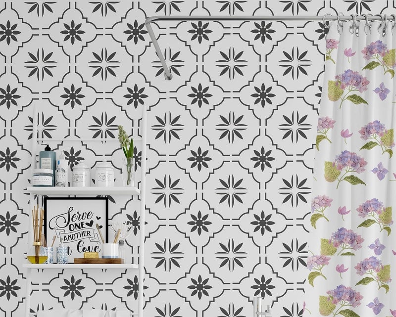 neglex 16-Pack Spanish Tile Stencil Set (8X8 Inch) Authentic Patterns for Floor and Wall, Reusable Tile Stencils for Painting on Floors, Furniture, and Canvas, DIY Spanish Talavera Home Décor - Image 5